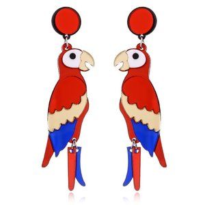 Parrot Design Acrylic Dangle Earrings